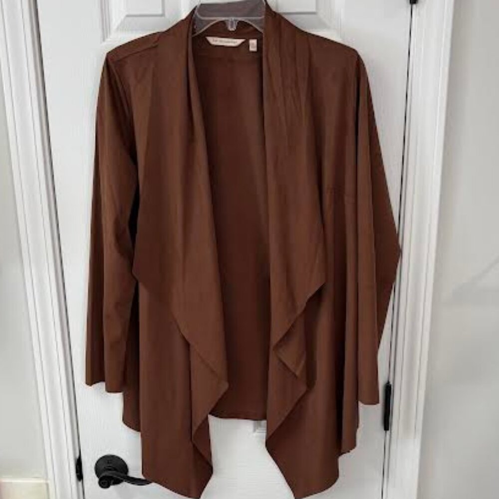 Suede Drape Faux Jacket
